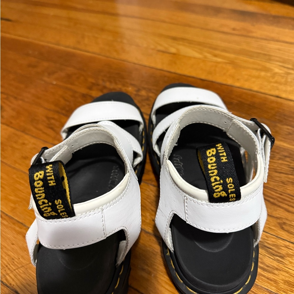 Dr. Martens White and Black Platform Sandals - Picture 3 of 6